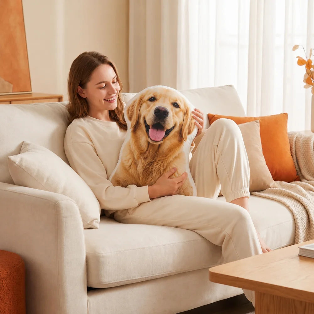 Oreiller photo pour animaux de compagnie personnalisé, coussin de chat en forme 3D personnalisé