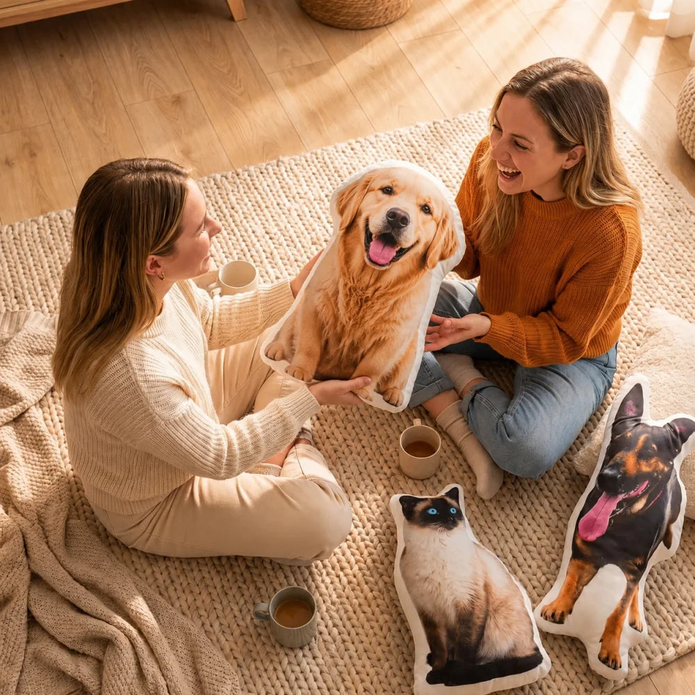 Oreiller photo pour animaux de compagnie personnalisé, coussin de chat en forme 3D personnalisé